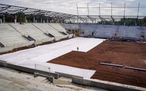 Postęp prac na budowie Stadionu Miejskiego w Katowicach [PAŹDZIERNIK 2023] (5)